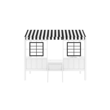 Little Seeds Rowan Valley Forest Loft Bed Twin Black White