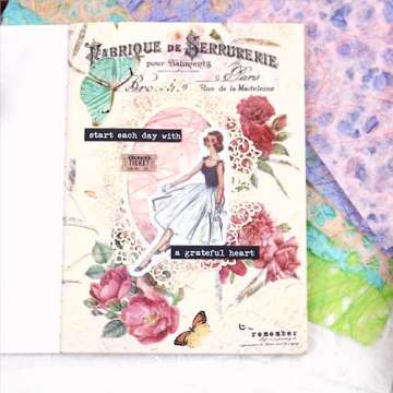 Diuhofart Scrapbook Paper Textured Paper Sheets, A5 Variety Colors Handmade Papers for Junk Journal Supplies, Collage, Scrapbooking, Art Journaling, Mixed Media, Card Making, DIY Craft