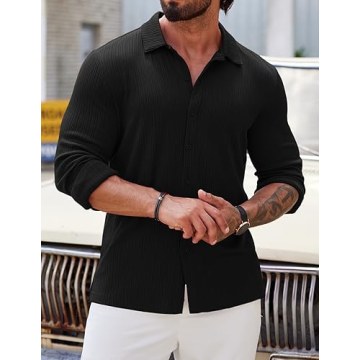 Stylish COOFANDY Men's Muscle Shirt for Fall Winter Wear
