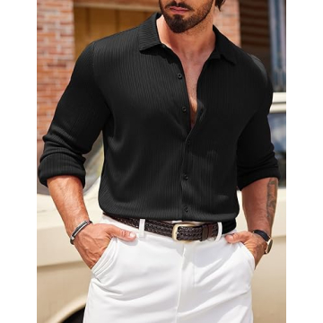 Stylish COOFANDY Men's Muscle Shirt for Fall Winter Wear