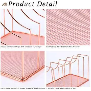 Simmer Stone File Sorter in Elegant Rose Gold Style