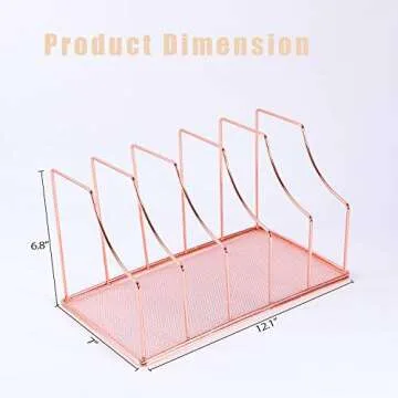 Simmer Stone File Sorter in Elegant Rose Gold Style
