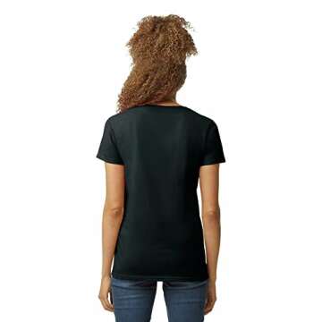 Gildan Women's V-Neck T-Shirt 2-Pack Cotton Comfort