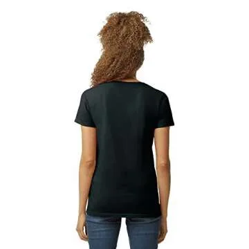 Gildan Women's V-Neck T-Shirt 2-Pack Cotton Comfort