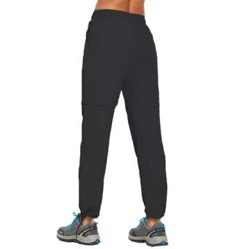 PINSPARK Women's Zip Off Hiking Pants Waterproof Lightweight