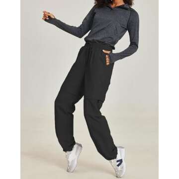 PINSPARK Women's Zip Off Hiking Pants Waterproof Lightweight