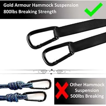 Gold Armour XL Double Hammock - Portable Camping Gear