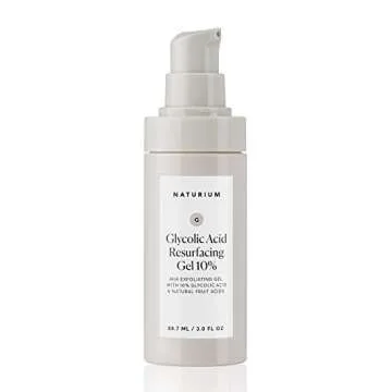 Naturium Glycolic Acid Resurfacing Gel 10%, AHA Exfoliating Gel with Natural Fruit Acids, 3.0 oz