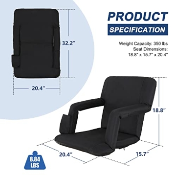 Nova Microdermabrasion Wide Stadium Seat with Back Support