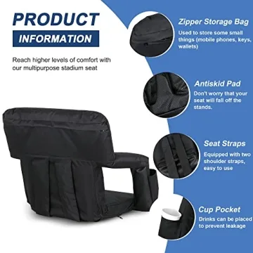 Nova Microdermabrasion Wide Stadium Seat with Back Support