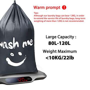 WOWLIVE Extra Large Nylon Laundry Bags for Travel Set