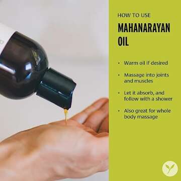 Banyan Botanicals Mahanarayan Oil – 99% Organic Ayurvedic Massage Oil – Soothes Sore Muscles, Supports Healthy and Comfortable Joints, Tendons & Muscles – 12oz. – Non GMO Sustainably Sourced Vegan