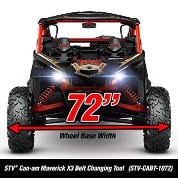 STVMotorsports Can-Am Maverick X3 Belt Changing Tool - Made in The USA (72-inch Wheel Base Width)