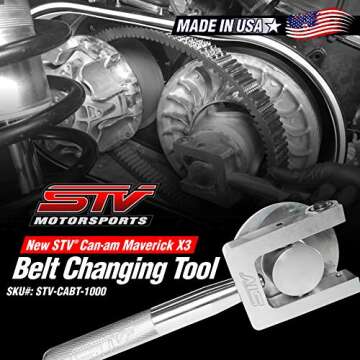 STVMotorsports Can-Am Maverick X3 Belt Changing Tool - Made in The USA (72-inch Wheel Base Width)
