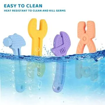 Fu Store Silicone Teething Toys for Infants - 4 Pack