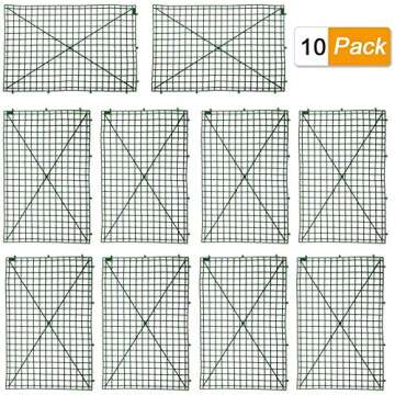 HONUTIGE 10 Pack Grid Plant Wall Frames, Plastic Frame for Flowers Wall Arches Backdrop DIY Decorative Fences Panel Wall Display for Artificial Flowers Plant Base