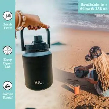SIC 128 oz Insulated Chug Cap Jug - Keep Drinks Cold!