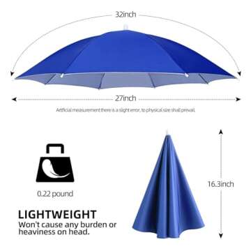 NLDGDZJ Umbrella Hat - 27" Hands-Free Protection