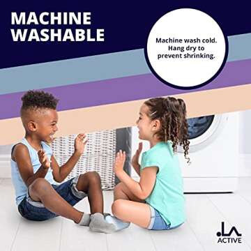 LA ACTIVE Non Slip Grip Ankle Socks for Toddlers and Kids