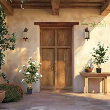 Howngyesimu Artificial Camellia Tree 2 Pack, 38’’ Faux Camellia Plant in Pot with White Flowers, Greenery Potted Plant for Indoor Outdoor Office Home Porch Decor, White