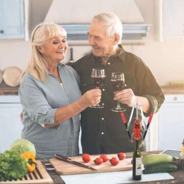 Double Lever Hand Corker – For Standard Wine, Belgian Beer, and Synthetic Plastic Corks, Wine Corker Tool with 20 Count Wine Corks (Red)