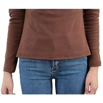 VIIOO Women's Long Sleeve Turtleneck Thermal T-Shirt