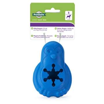 PetSafe Freezable Treat Food Dispensing Chew Toy, Small, Chilly Penguin,Blue, Chew Toy for Dogs of All Breeds