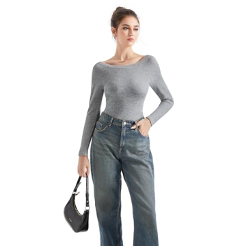 Shop SUUKSESS Women’s Seamless Ribbed Long Sleeve Top