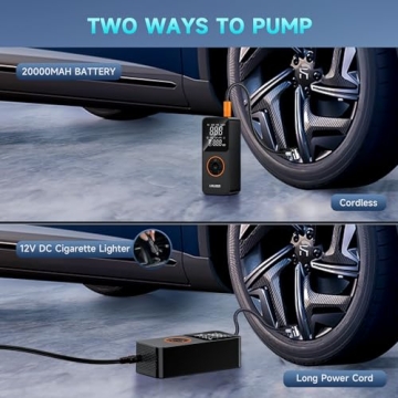 Tire Inflator Compressor 20000mAh 150PSI Portable