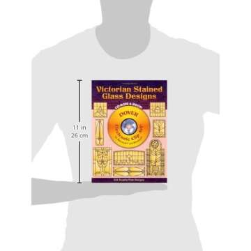 Victorian Stained Glass Designs (Book & CD)
