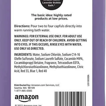 Lavender Bubble Bath - Amazon Basics 32 oz Relaxation
