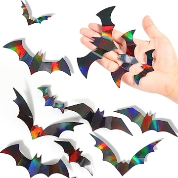 CCINEE 144Pcs Halloween Bat Wall Decor for Spooky Parties