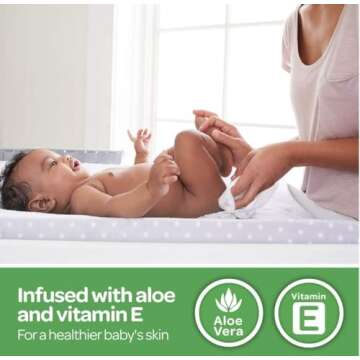 Huggies Baby Wipes Natural Care with Aloe Vera, 224 Count (Pack of 4)