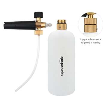 Amazon Basics Foam Cannon with 1/4-Inch Quick Connector for Pressure Washer, 33-Ounce (1 Liter)