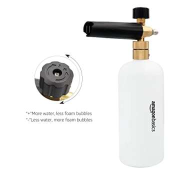 Amazon Basics Foam Cannon with 1/4-Inch Quick Connector for Pressure Washer, 33-Ounce (1 Liter)