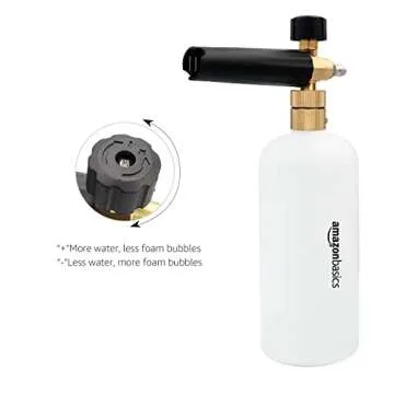 Amazon Basics Foam Cannon with 1/4-Inch Quick Connector for Pressure Washer, 33-Ounce (1 Liter)