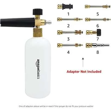 Amazon Basics Foam Cannon with 1/4-Inch Quick Connector for Pressure Washer, 33-Ounce (1 Liter)