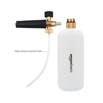 Amazon Basics Foam Cannon with 1/4-Inch Quick Connector for Pressure Washer, 33-Ounce (1 Liter)