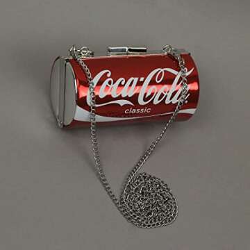 Licensed Coca-Cola Classic Can Evening Bag Coke Clutch Purse 4.75 Inches Long