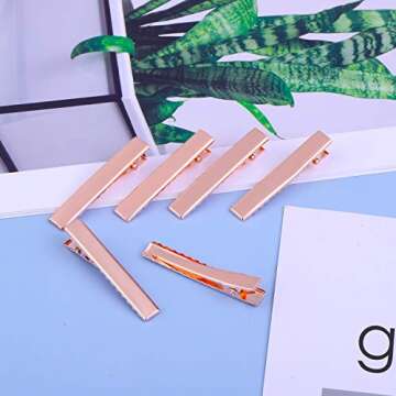 Elcoho 100 Pieces Metal Duck Bill Hair Clips for All Hair