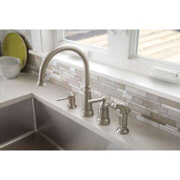 Moen Spot Resist Stainless Kitchen Faucet with Side Spray