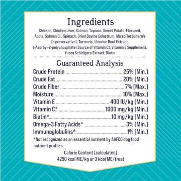 Stewart Freeze Dried Dog Treats, Salmon & Vegetable, Focus Treats, Cognitive Function, Grain Free, 8...