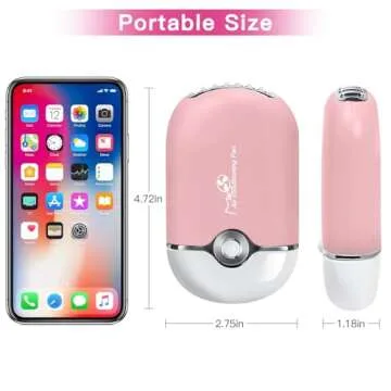 Mlogiroa Portable Lash Fan - Rechargeable Mini Eyelash Dryer