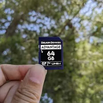 Delkin Devices 64GB Advantage SDXC Memory Card UHS-I (U3/V30) - High Speed SD Card 64GB for Cameras ...