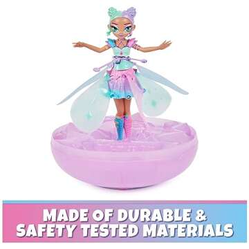 Crystal Flyers, Pastel Kawaii Doll Magical Flying Toy with Lights (Packaging May Vary), Kids Toys for Girls and Boys Ages 5 and up