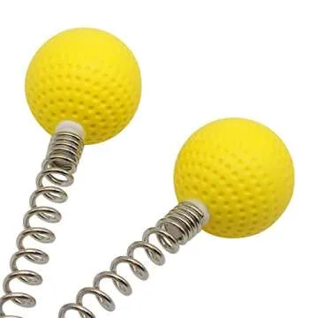 SinLoon Massager Ball Hammer(2-Pack) Hammer Stick Manual Beat Golf Ball Massager Back Shoulder Massage Full Body Reduce Fatigue Pain（Yellow