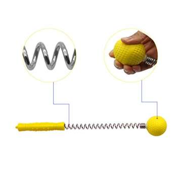 SinLoon Massager Ball Hammer(2-Pack) Hammer Stick Manual Beat Golf Ball Massager Back Shoulder Massage Full Body Reduce Fatigue Pain（Yellow