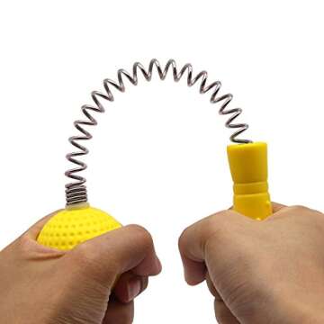 SinLoon Massager Ball Hammer(2-Pack) Hammer Stick Manual Beat Golf Ball Massager Back Shoulder Massage Full Body Reduce Fatigue Pain（Yellow