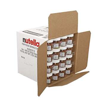 Nutella Hazelnut Spread Mini Glass Jars - 64 Packs