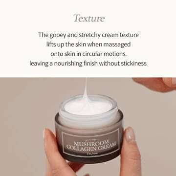 I’m from Mushroom Collagen Cream 1.69 Fl Oz, Vegan, Collagens, Skin Firming Cream for Face, Anti Wrinkles, All Natural Organic Face Moisturizer
